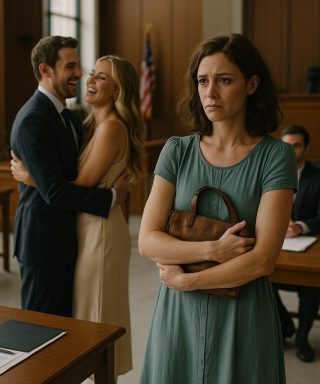 Podczas rozprawy rozwodowej mój były mąż naśmiewał się z mojej sukienki z second-handu w obecności swojej narzeczonej — ale kilka minut później telefon sprawił, że nauczycielka plastyki, którą zostawił, stała się dyrektorką generalną wartego miliardy dolarów imperium