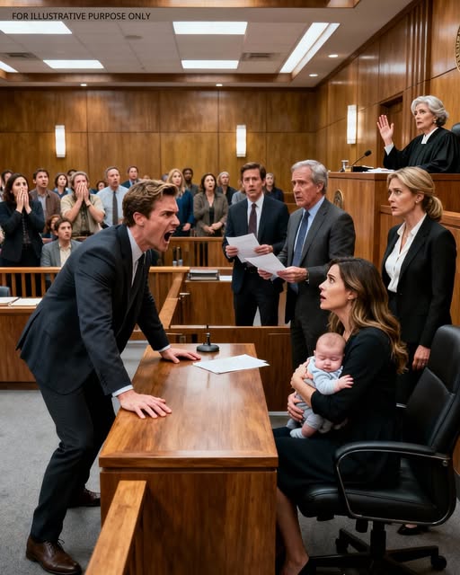 Podczas rozprawy rozwodowej mój mąż wskazał na mnie, gdy trzymałam naszego syna, i powiedział: „Zabierz swoje dziecko i wynoś się stąd!”. Jednak gdy sędzia odczytał listę moich spadków, cała sala sądowa ucichła… a jego pewność siebie legła w gruzach.