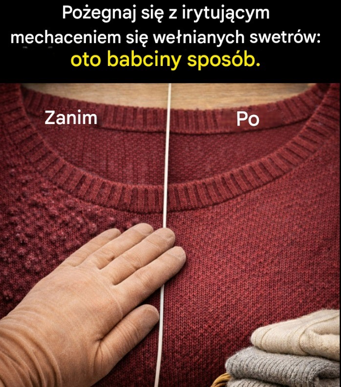 Niezawodna metoda na pozbycie się nieestetycznych małych plamek na wełnianych swetrach