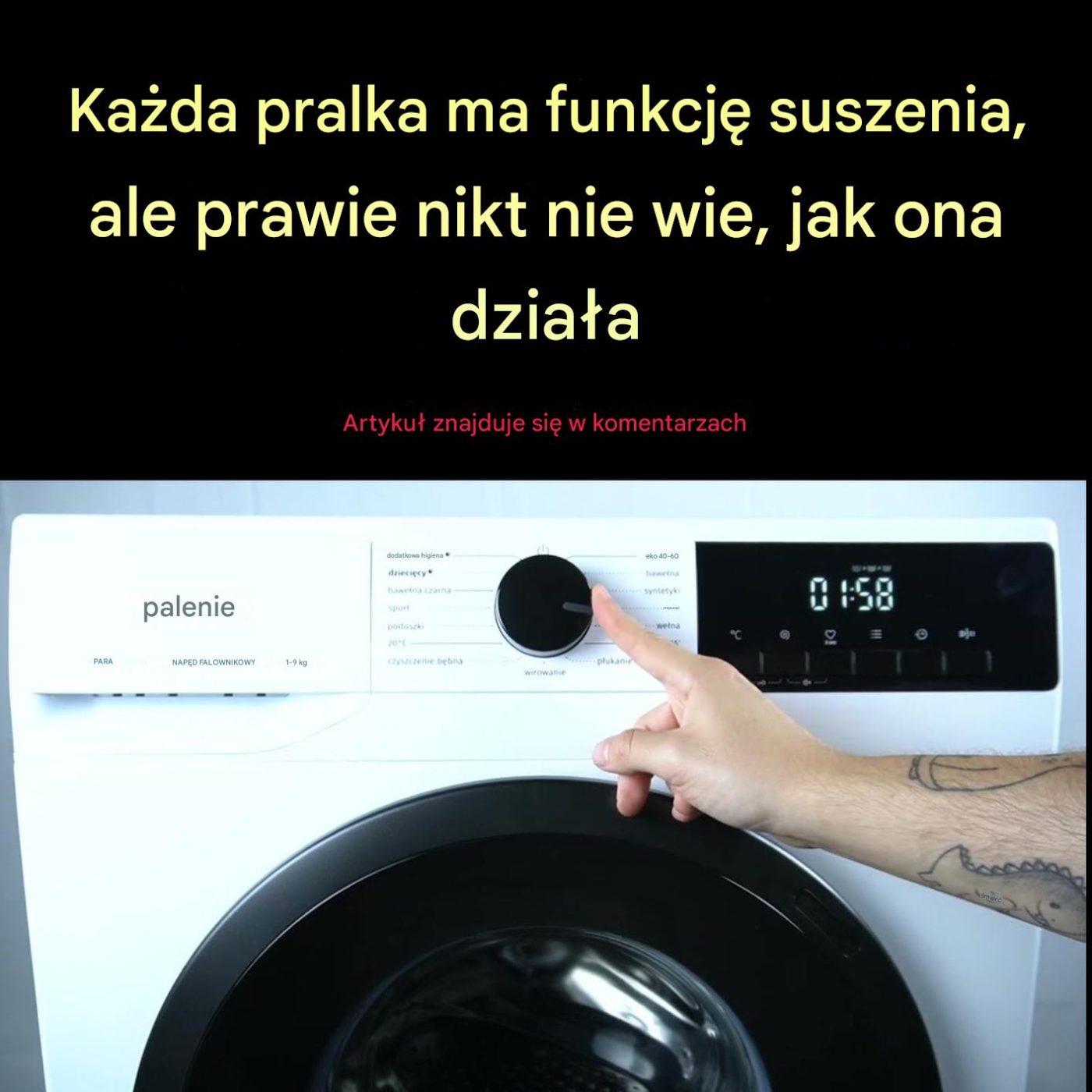 Każda pralka ma funkcję suszenia, ale prawie nikt nie wie, jak ona działa