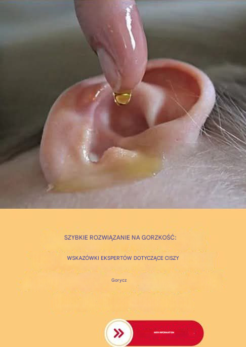 Zakrop dwie krople do ucha, a odzyskasz słuch.