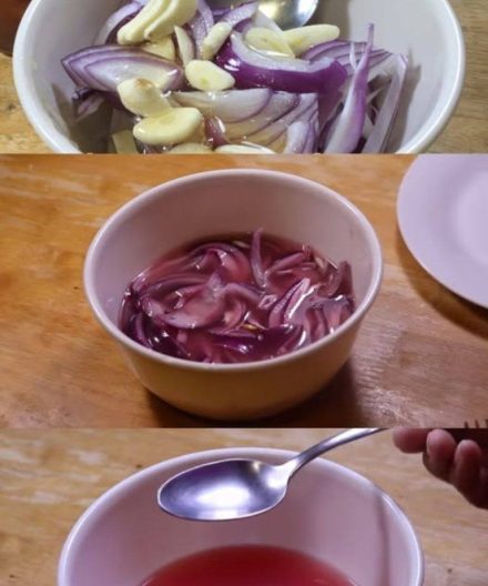 Metoda lecznicza obniżająca poziom cholesterolu i oczyszczająca płuca przy użyciu 1 główki CEBULI