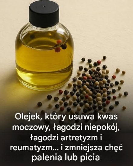 Naturalny olej o wielu zaletach: obniża poziom kwasu moczowego, łagodzi lęk, łagodzi artretyzm i reumatyzm, pomaga w walce z uzależnieniami