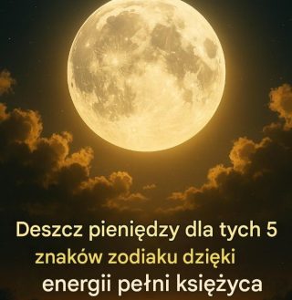 Deszcz pieniędzy dla tych 5 znaków zodiaku dzięki energii pełni księżyca…