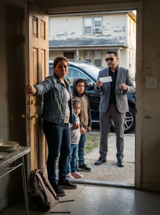 I raised my late sister’s three children for five years—working nights, selling food at dawn, and giving up my own future so they would never feel abandoned. Then, one Sunday, their father returned in a black SUV, dripping with wealth and arrogance, waving a blank check like love could be “paid back.” He promised mansions, pools, and everything money can buy—then demanded I hand the kids over. I thought I was about to lose them… until my 12-year-old nephew looked him in the eyes and said the words that shattered a billionaire’s pride: “We’d rather live poor with the one who never left. You’re not our dad—you’re just our donor.”