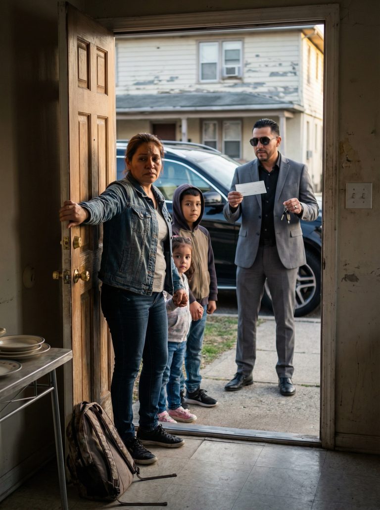 I raised my late sister’s three children for five years—working nights, selling food at dawn, and giving up my own future so they would never feel abandoned. Then, one Sunday, their father returned in a black SUV, dripping with wealth and arrogance, waving a blank check like love could be “paid back.” He promised mansions, pools, and everything money can buy—then demanded I hand the kids over. I thought I was about to lose them… until my 12-year-old nephew looked him in the eyes and said the words that shattered a billionaire’s pride: “We’d rather live poor with the one who never left. You’re not our dad—you’re just our donor.”