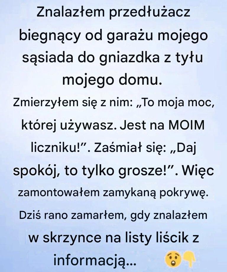 W zeszłym tygodniu wyszedłem na podwórko, licząc na chwilę spokoju — i od razu zauważyłem coś dziwnego