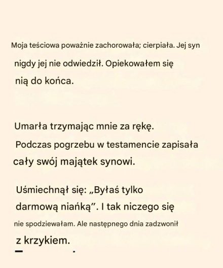 Dzień po pogrzebie nic już nie było takie samo.